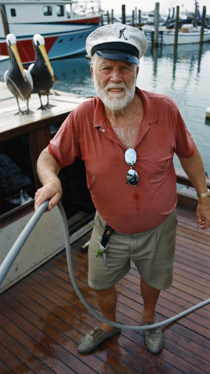 The Boat Captain · the marina, 6:20 a.m.